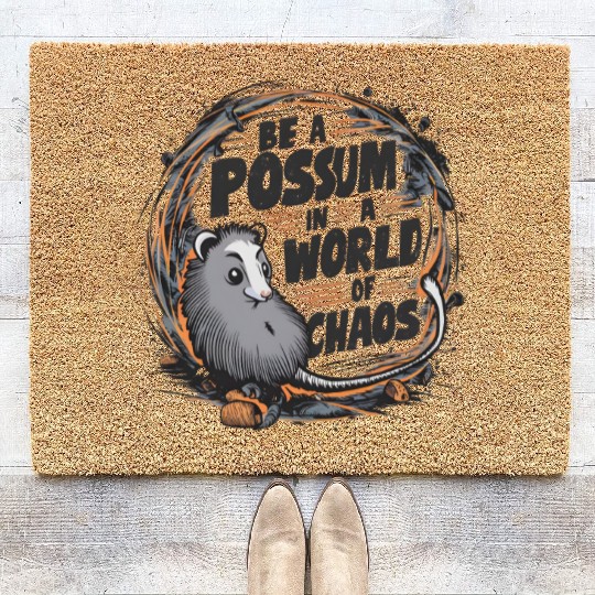 Be a Possum in a world of chaos Street Cats Squad Coir Doormats