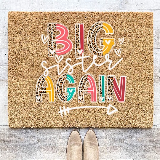 Big Sister Again Soon To Be Sis Announcement Coir Doormats