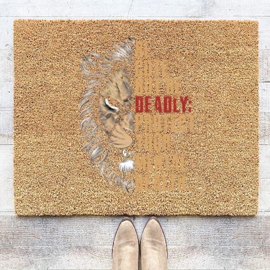 Be Cute But Be Deadly Protect your mental health Coir Doormats
