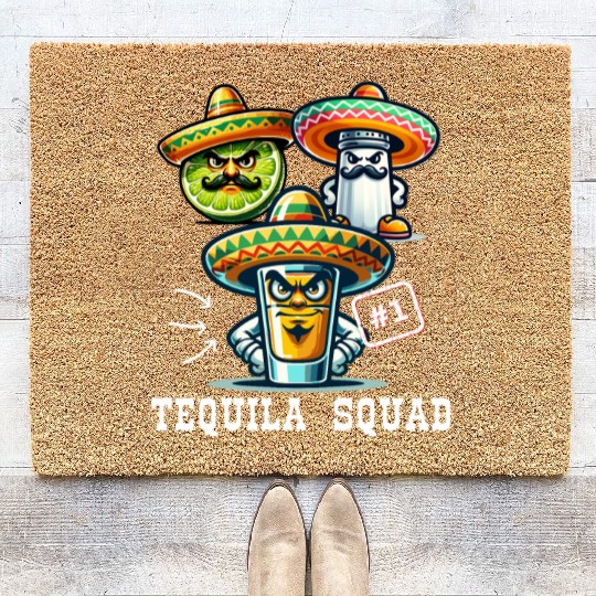 Cinco De Mayo Tequila Squad Drink Number One Coir Doormats