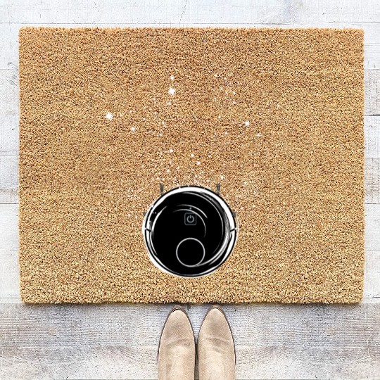 Robot Vacuum Cleaner Space Stars Coir Doormats