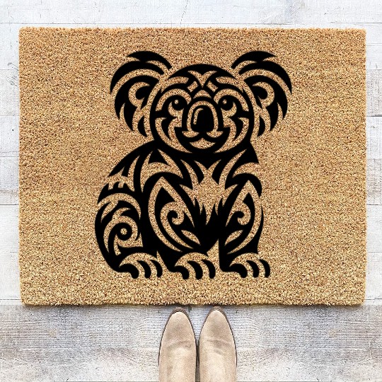 Cute Australian T Tattoo Koala Coir Doormats