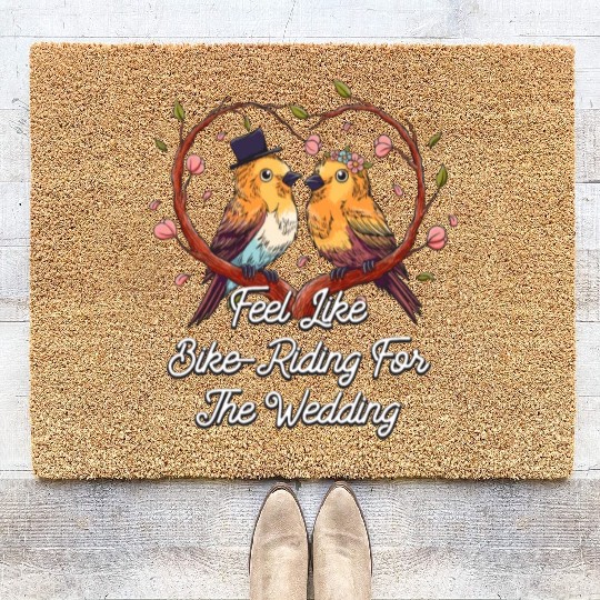 Feel Like Bike Riding For The Wedding Engagement Coir Doormats