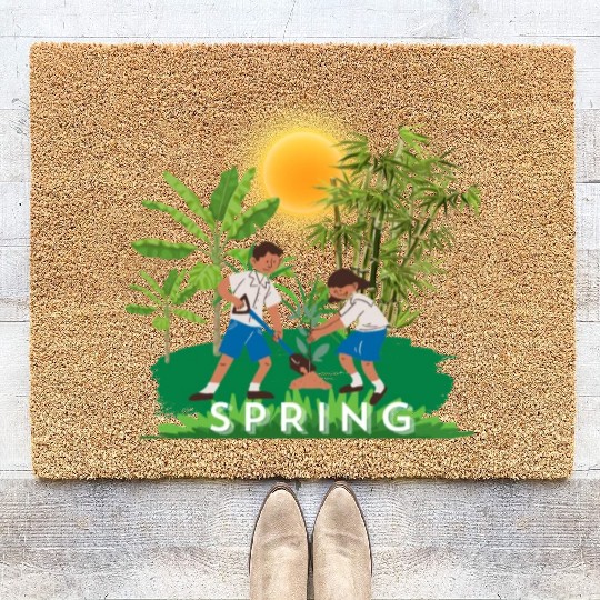 Black spring Lifestyle and Hobbies Coir Doormats