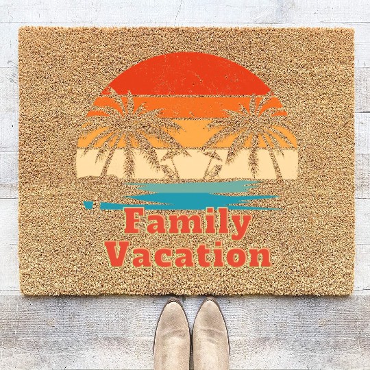 Family Vacation design Coir Doormats