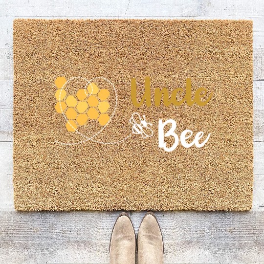 Uncle Of The Bee 1st Birthday Outfit First bee day Coir Doormats