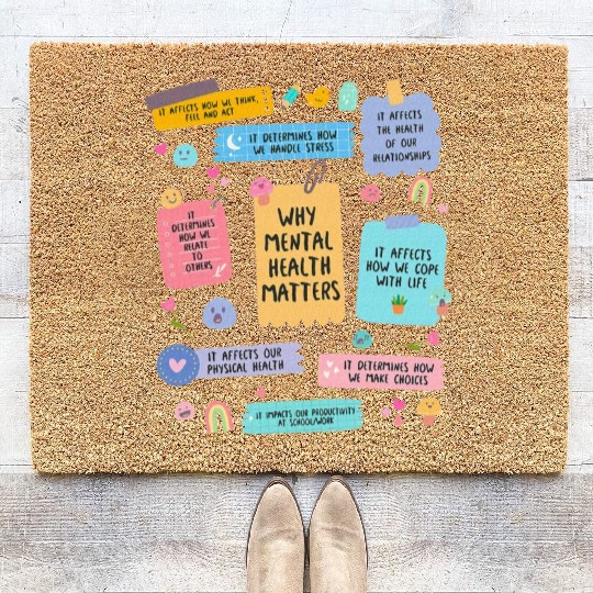 Mental Health Matters Human Brain Illness Coir Doormats