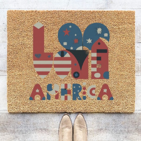 I Love America Coir Doormats
