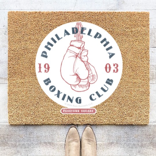 Philadelphia Boxing Club 1903 Sticker Coir Doormats