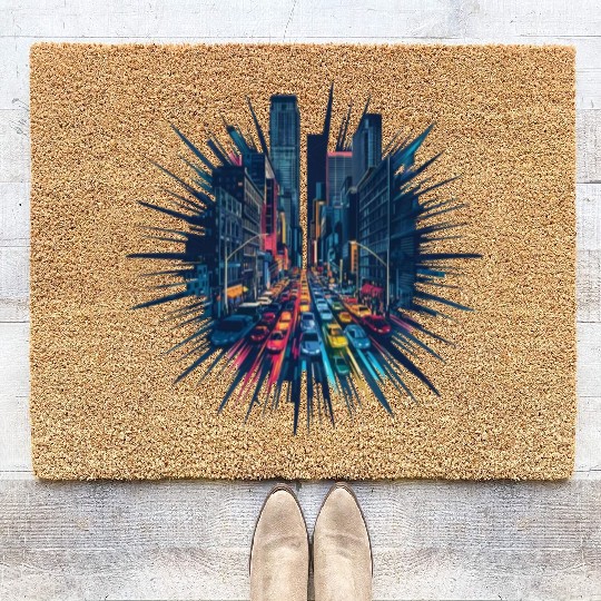 City Lights Symphony: Mystery and Thriller. Coir Doormats