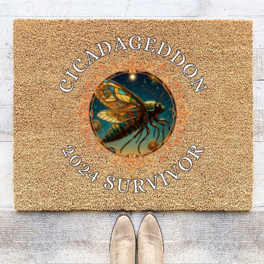 Cicadageddon Invasion Tour 2024 Funny Cicada Event Coir Doormats