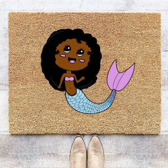 I Love Mermaids Cute Costume Kids Toddler Girl Coir Doormats