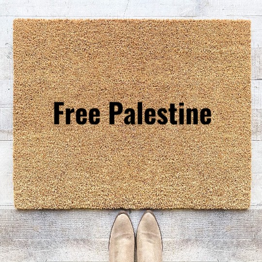 Free Palestine Coir Doormats