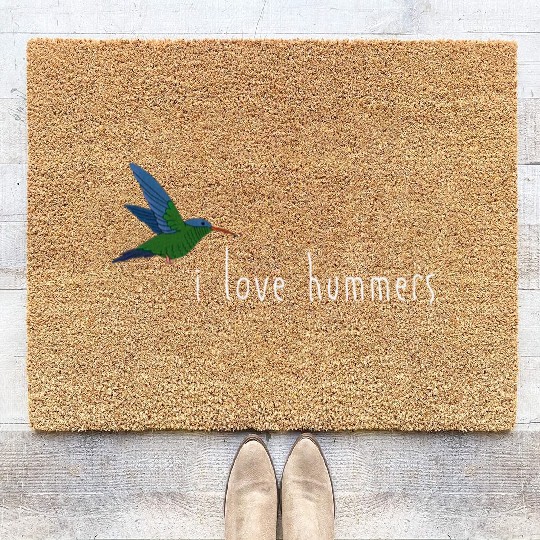 I Love Hummers Awesome Hummingbird Lover Coir Doormats
