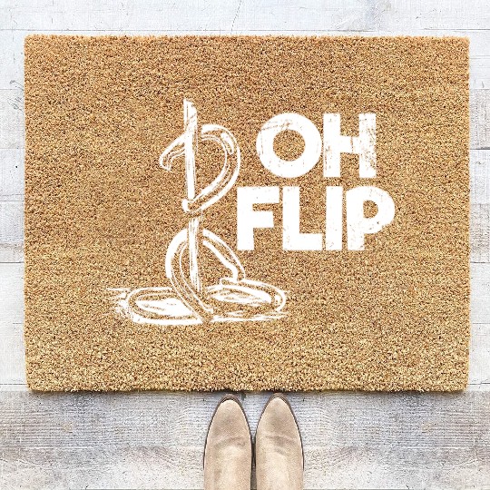 Oh Flip Funny Horseshoe Pitching Coir Doormats