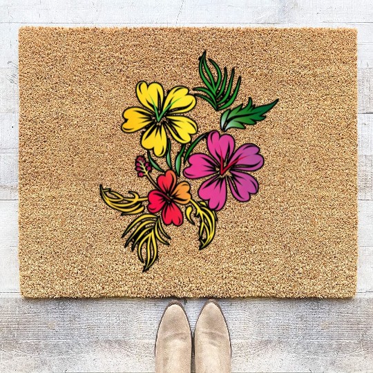 Hibiscus Coir Doormats