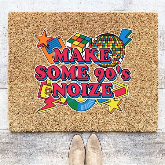 90s Cool 1990 Chill Retro Vintage Music Coir Doormats