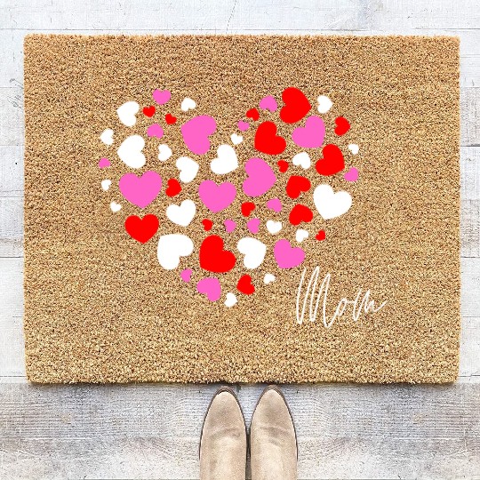Hearts Love Mom 3 Coir Doormats