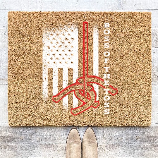 Boss Of The Toss USA Horseshoe Pitching Coir Doormats