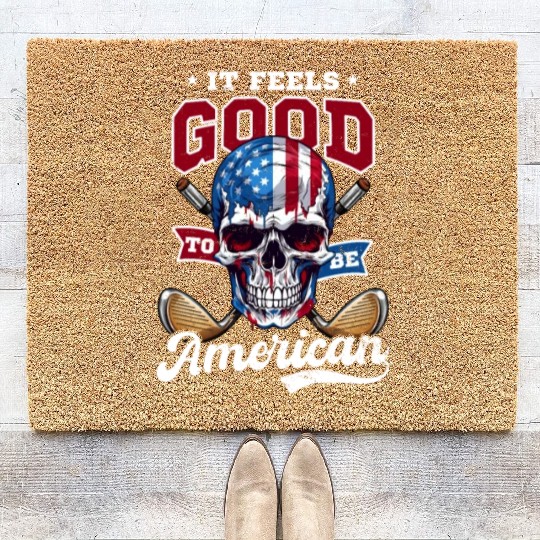4th Of July Golf Feels Good Be American Coir Doormats
