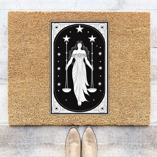 Themis Tarot Card Astrology Occult Mystical Coir Doormats