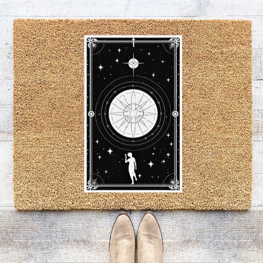 Tarot Card Astrology Occult Mystical Witchy Coir Doormats