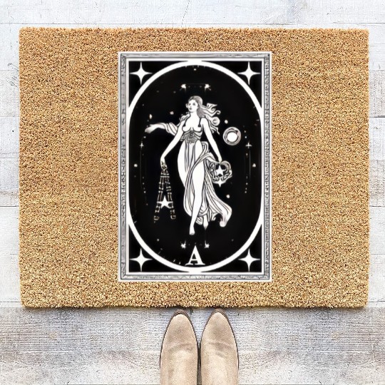 Themis Tarot Card Astrology Occult Mystical Coir Doormats