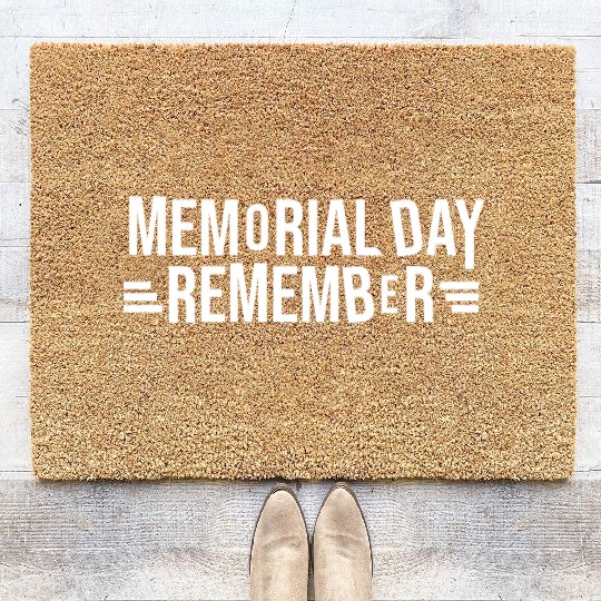 Memorial Day Commemorative Design Coir Doormats