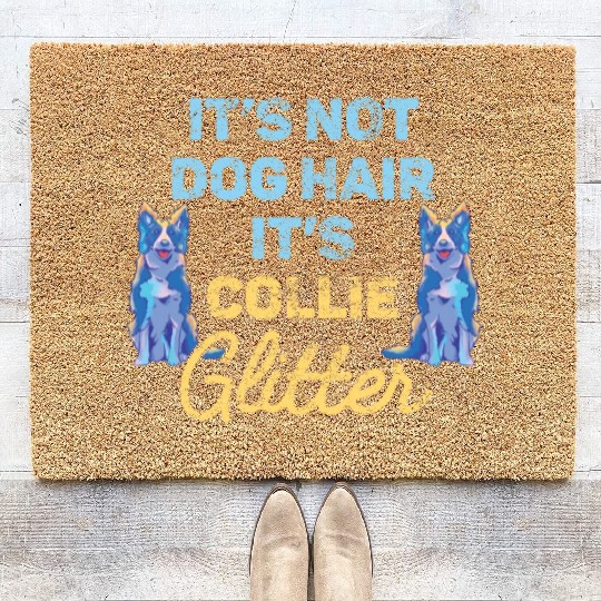 Unique Border Collie Design For Dog Lovers Coir Doormats