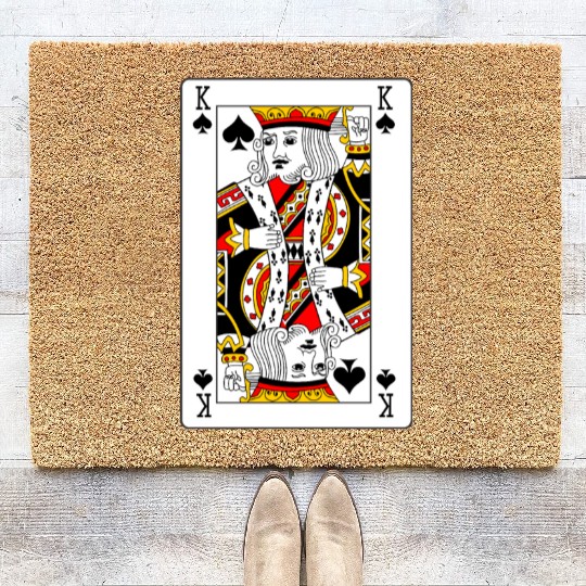 King of Spades Playing Card Coir Doormats