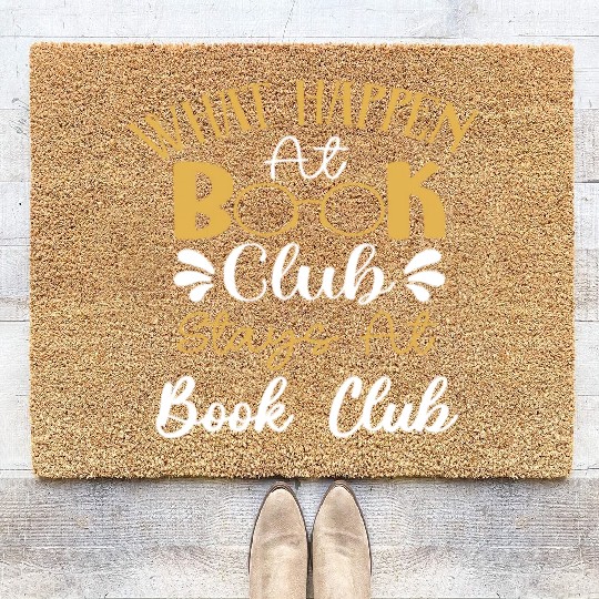 Book Club Friends Read Talk Fun Coir Doormats