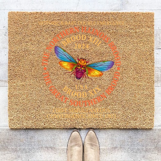 Cicada 2024 Event Brood XIX & XIII Emergence Coir Doormats