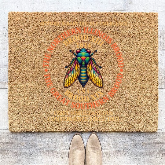 Cicada 2024 Event Brood XIX & XIII Emergence Coir Doormats