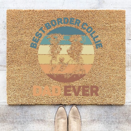 Unique Border Collie Design For Dog Lovers Coir Doormats