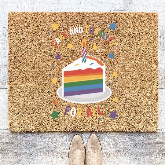 Birthgay Gay Pride Flag Pride Month Equal Rights Coir Doormats