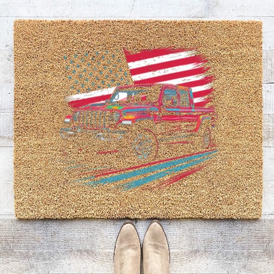 Jeep Gladiator JT US Flag Coir Doormats