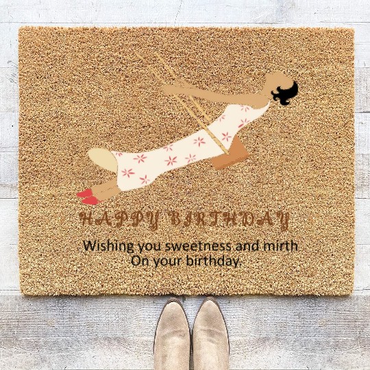 Birthday Bliss- Where Sweetness Meets Joy Coir Doormats