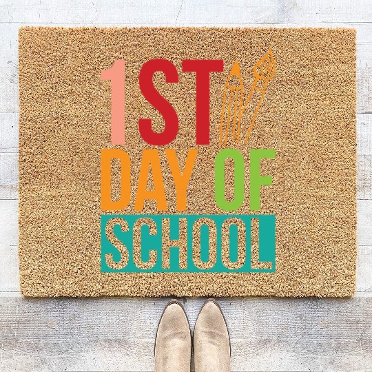 1st day of school 01 Coir Doormats