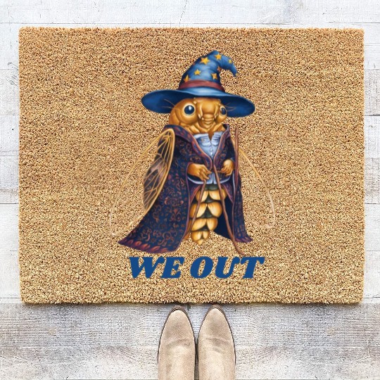 Funny Cicada We Out Cute Cicada Brood Emergence Coir Doormats