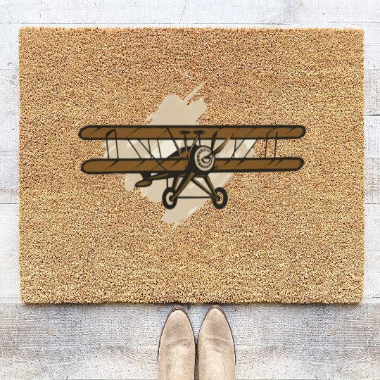 A classic Biplane Coir Doormats