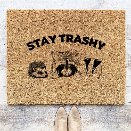 Stay Trashy: Embrace Your Inner Raccoon Coir Doormats