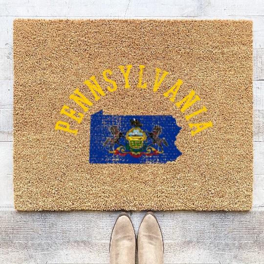 Embrace Your Roots with Pennsylvania Patriot Flag Coir Doormats