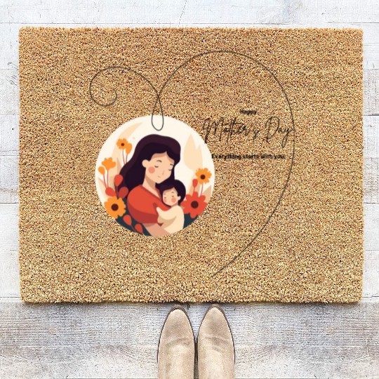 Honor Mom in Style: Mother's Day Designs Coir Doormats