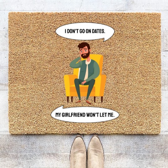 Sad man sitting in an armchair Coir Doormats