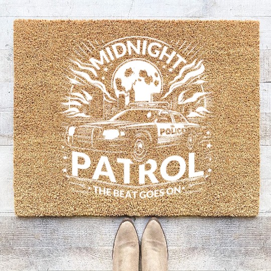 Midnight Patrol The Beat Goes On Coir Doormats