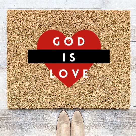 God is Love Coir Doormats