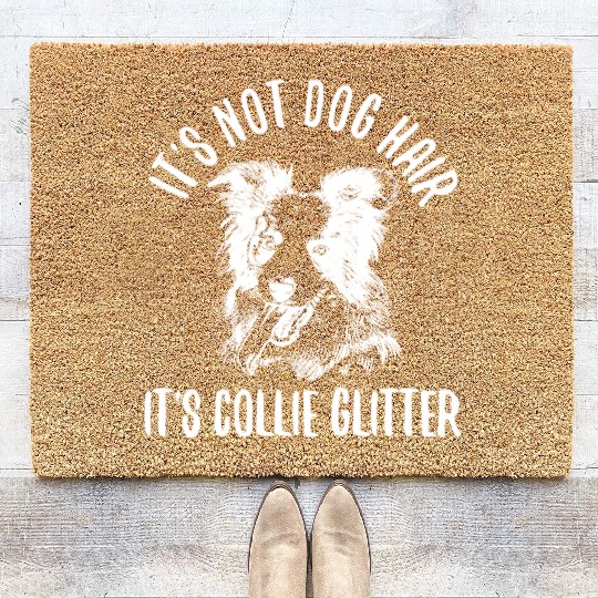 Unique Border Collie Design For Dog Lovers Coir Doormats