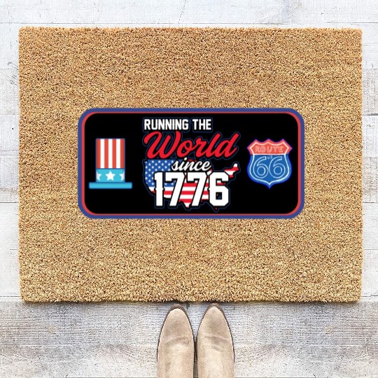 RUNNING THE WORLD SINCE 1776 Coir Doormats