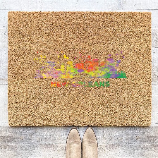New Orleanian Skyline New Orleans Coir Doormats