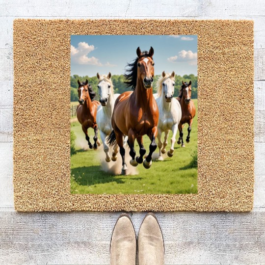 Horse racing competition. Coir Doormats